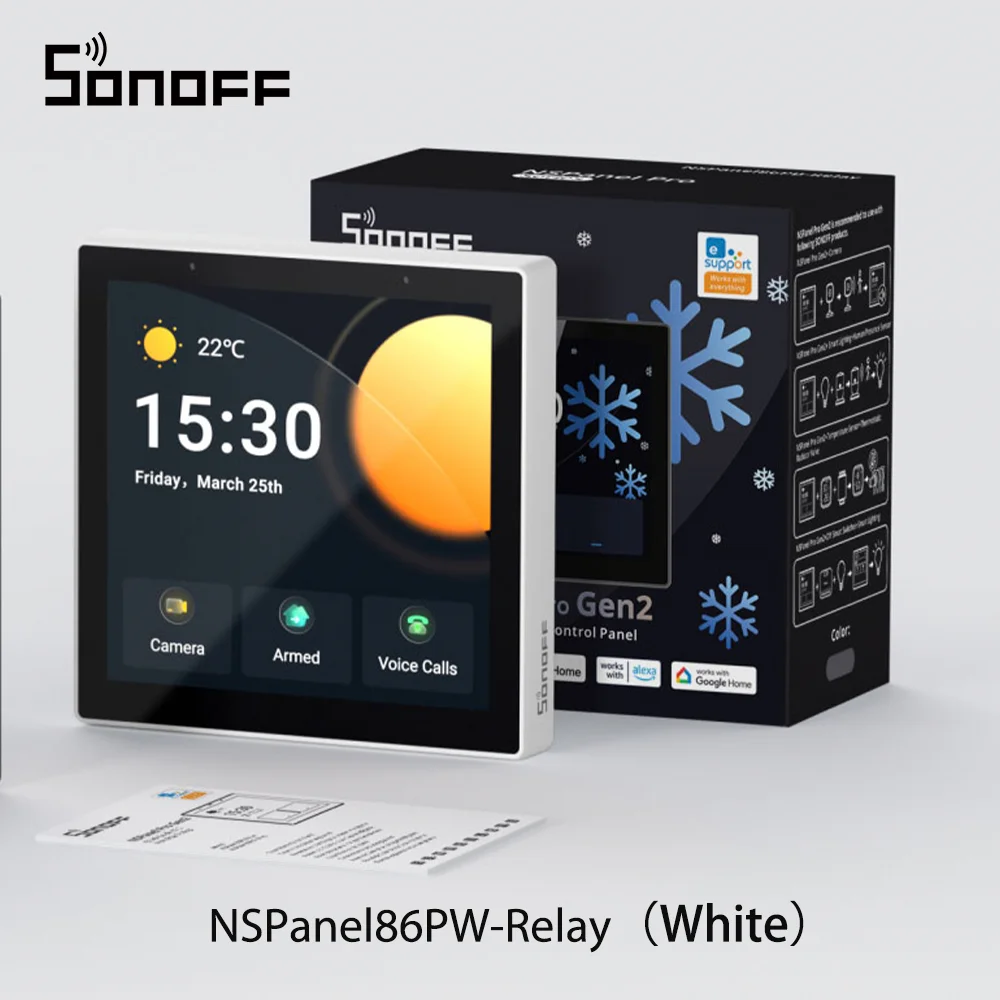 SONOFF NSPanel Pro Gen2 Dual Channel Relay Smart Home Control Panel 86 Type Relay Zigbee 3.0 Gateway Matter Bridge Compatibiliteit Apple Home