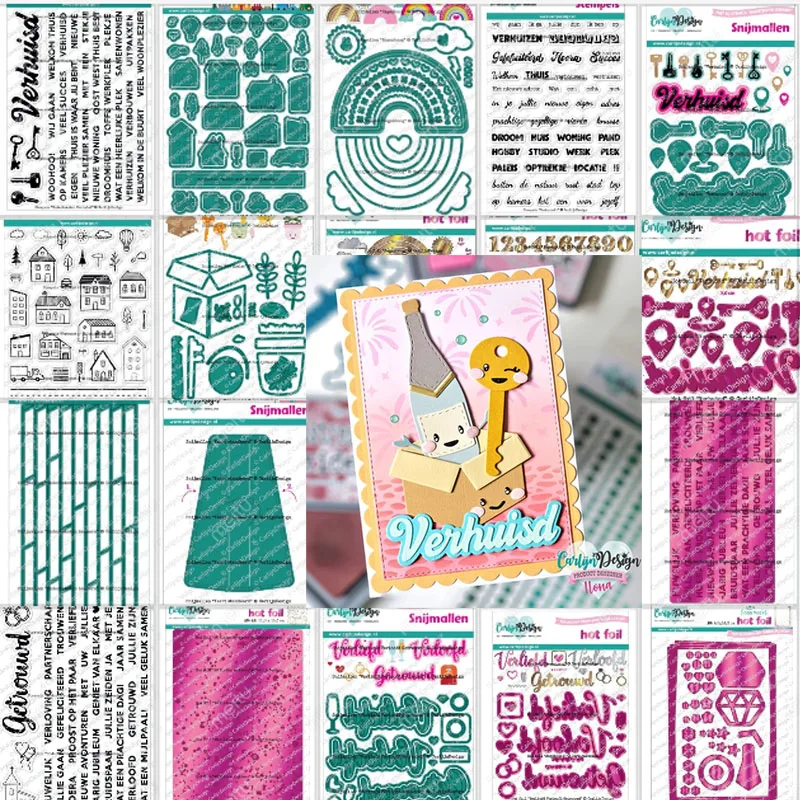 

Snijmallen New Homies-Carlijn Design 2025 Новые штампы для изготовления поделок для скрапбукинга своими руками Шаблон для фотоальбома Украшение ручной работы