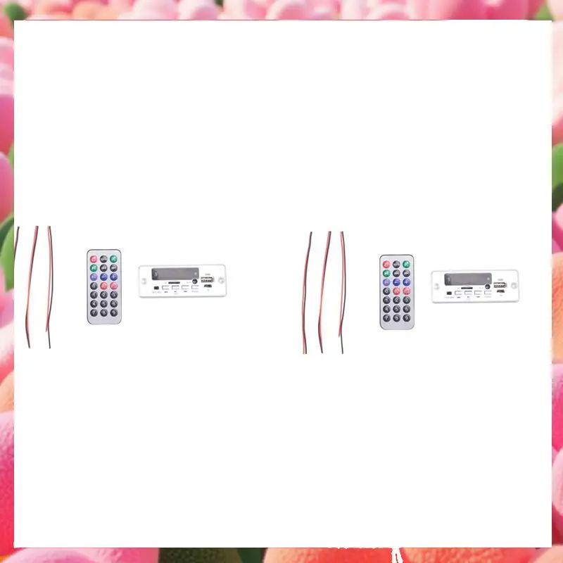

2X 12V Bluetooth MP3 Decoder Board 50W Amplifier DIY Home Digital Audio Module USB For Speaker Handsfree Silver-ABJU