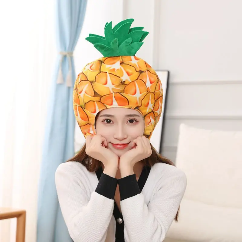 

Fruit Headwear Anime Pineapple Hat Funy Cute Festival Halloween Carnival Party Cosplay Unisex