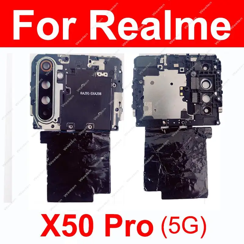 Antenna Mainboard Cover For Realme X50 Pro 5G Signal Wifi Motherboard Cover NFC Shell Mainboard Frame with Rear Lens Parts