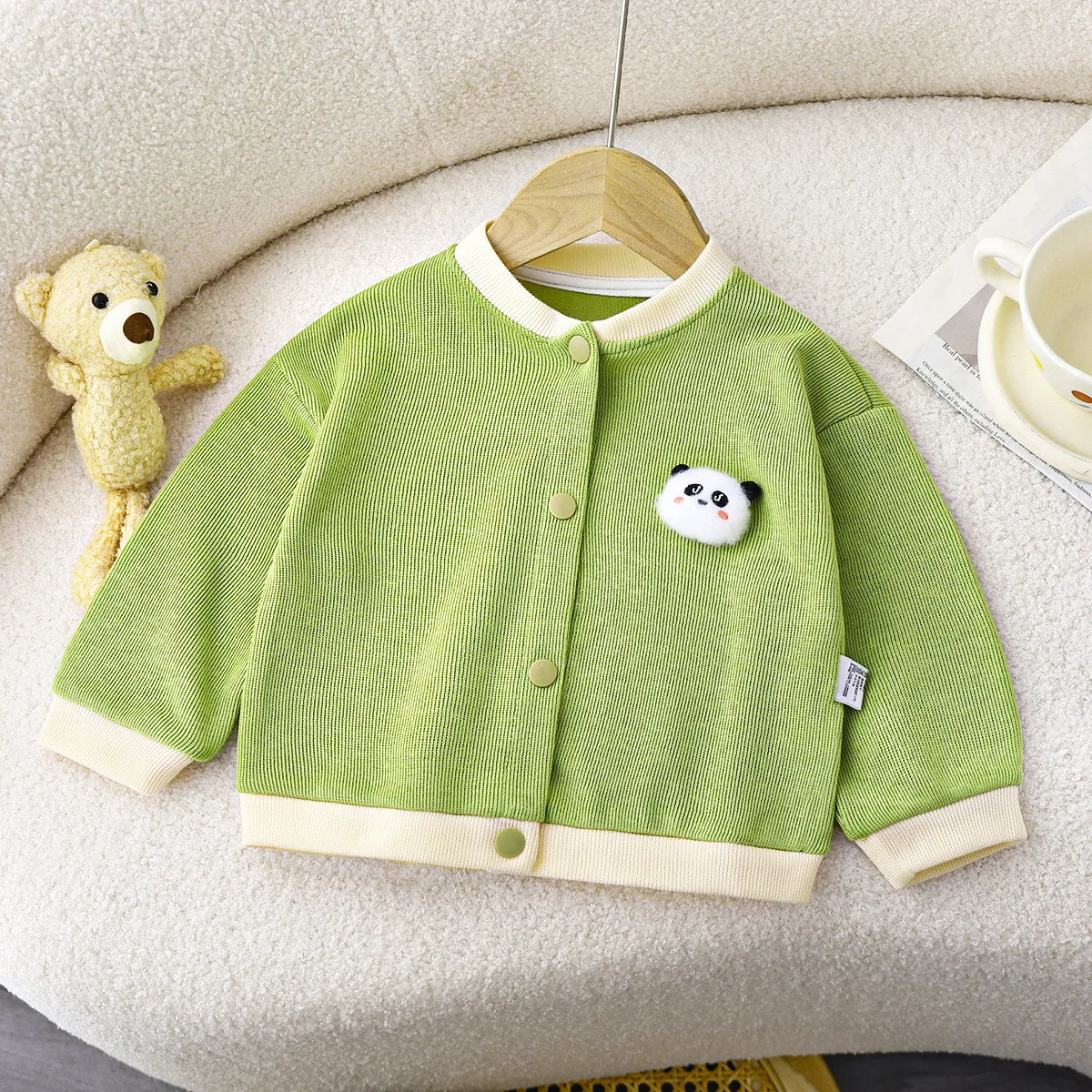 

Новинка 2025 года, пальто для мальчиков, свитер для девочек, детский топ для детей 0 1, 2, 3, 4, 5, 6 лет, детский вязаный кардиган, весна и осень