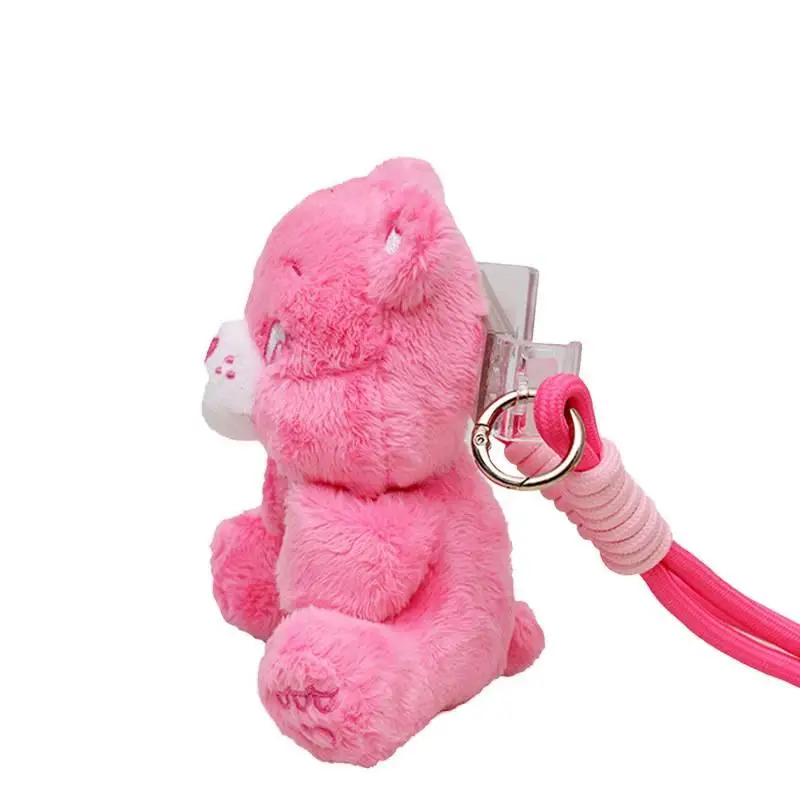 카툰 케어베어 플러시 토이즈 케어 베어 봉제 인형 폰 랜야드 폰 백 클립 폰 가방 맞춤형 백팩