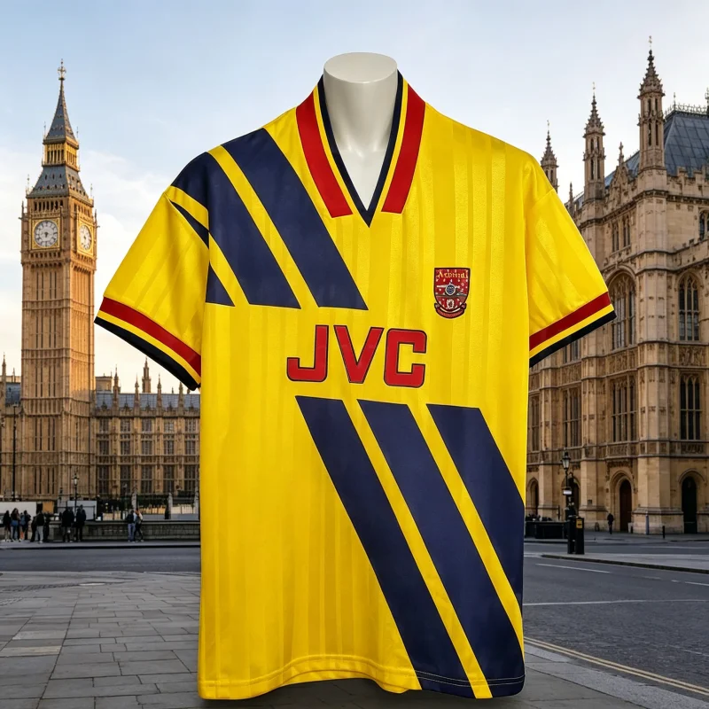 Maillots de football rétro pour toute la famille, saison 1992-94, Arsenal Angleterre, pour hommes et femmes, à séchage rapide et respirants, pour les fans
