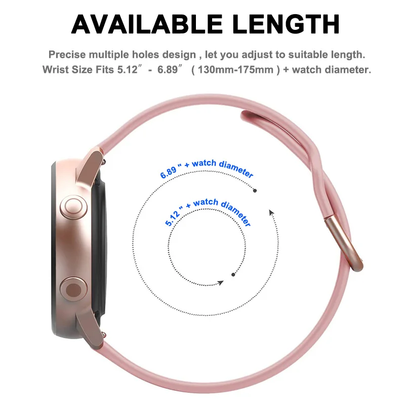 Cinturino in silicone 22mm 20mm per Samsung Galaxy Watch 7/6/5/4/3 Gear S3 Amazfit GTR4/GTS4 Comodo cinturino Huawei Watch 4/5