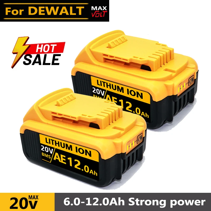 100% original for DEWALT 20V battery, power tool DCB606, DCB205，DCB206，DCBGene，DCB182，DCB200 MAX，18V，20V，6AH  8AH 12.0AH 18.0Ah