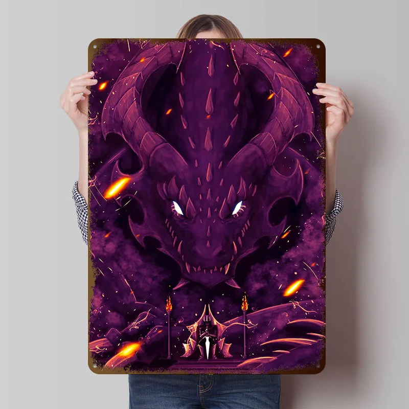 Empire of Eragon Fan Art Printed Poster Customized Retro Wall Art Vintage Metal Tin Signs for Decor Room Decoration Gaming House