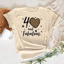 Camiseta de cumpleaños de 40 años para mujer, camiseta de cómic de manga, ropa harajuku para niña