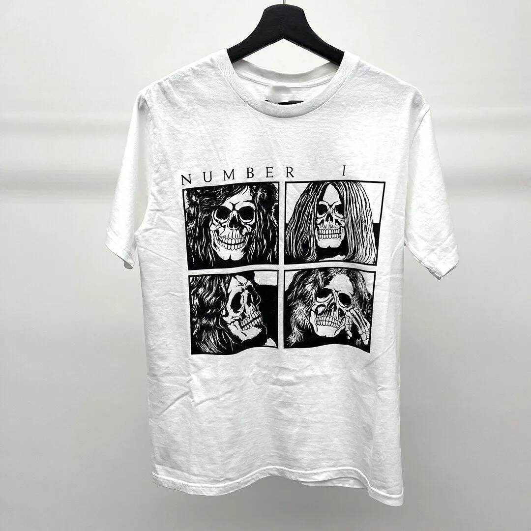 KK11 N9 Number Nine Airship Short Sleeved T-shirt Vintage Same Style Tees