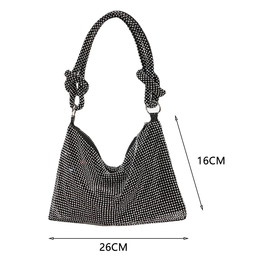 Borsa da pranzo con strass lucidi da donna nuove borse da sposa per feste 2024 borse da sera scintillanti di design da donna con diamanti pieni di