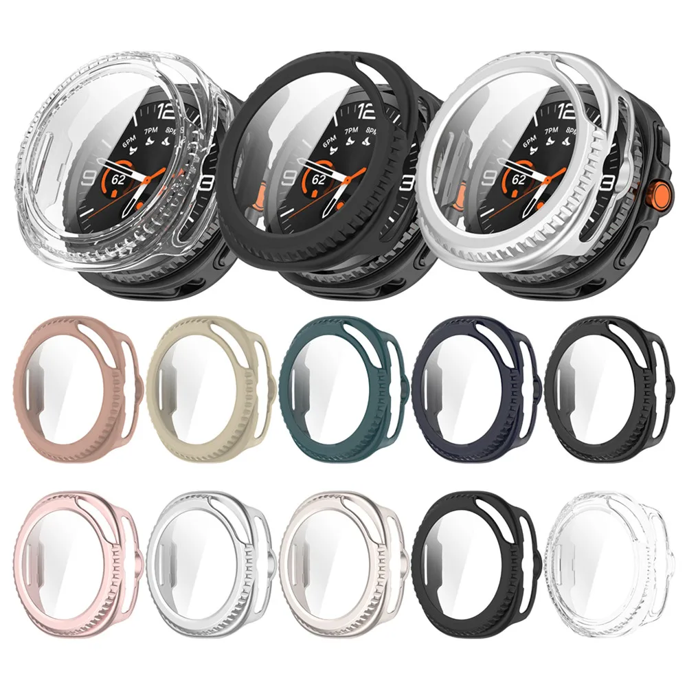 Vollständige Abdeckung des Bildschirms, stoßfestes Gehäuse, PC-Gehäuse für Samsung Galaxy Watch 8, klassische Schale aus gehärtetem Glas