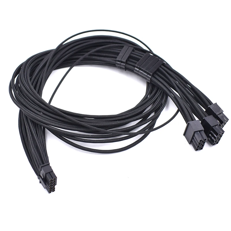 3*CPU/PCI-E 8P to 12VHPWR 16Pin Flexible Silicone Wire Sleeved Adapter Cable for Seasonic modular CPU/PCI-E 8P interface