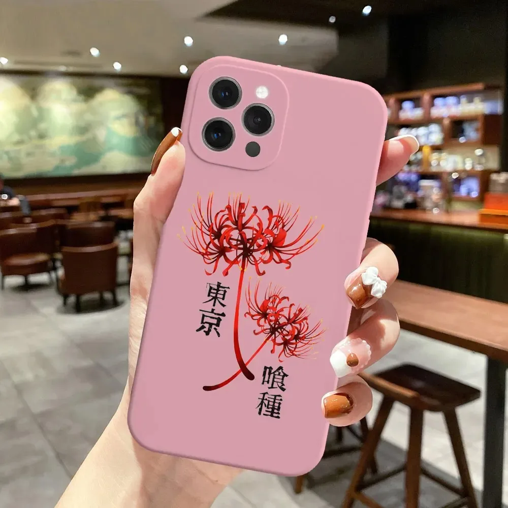 Custodia per telefono Anime Tokyo Ghoul per iPhone 15 Pro Max custodie iPhone 14 13 12 11 Pro XS Max XR X 7 8 Plus custodia morbida in TPU