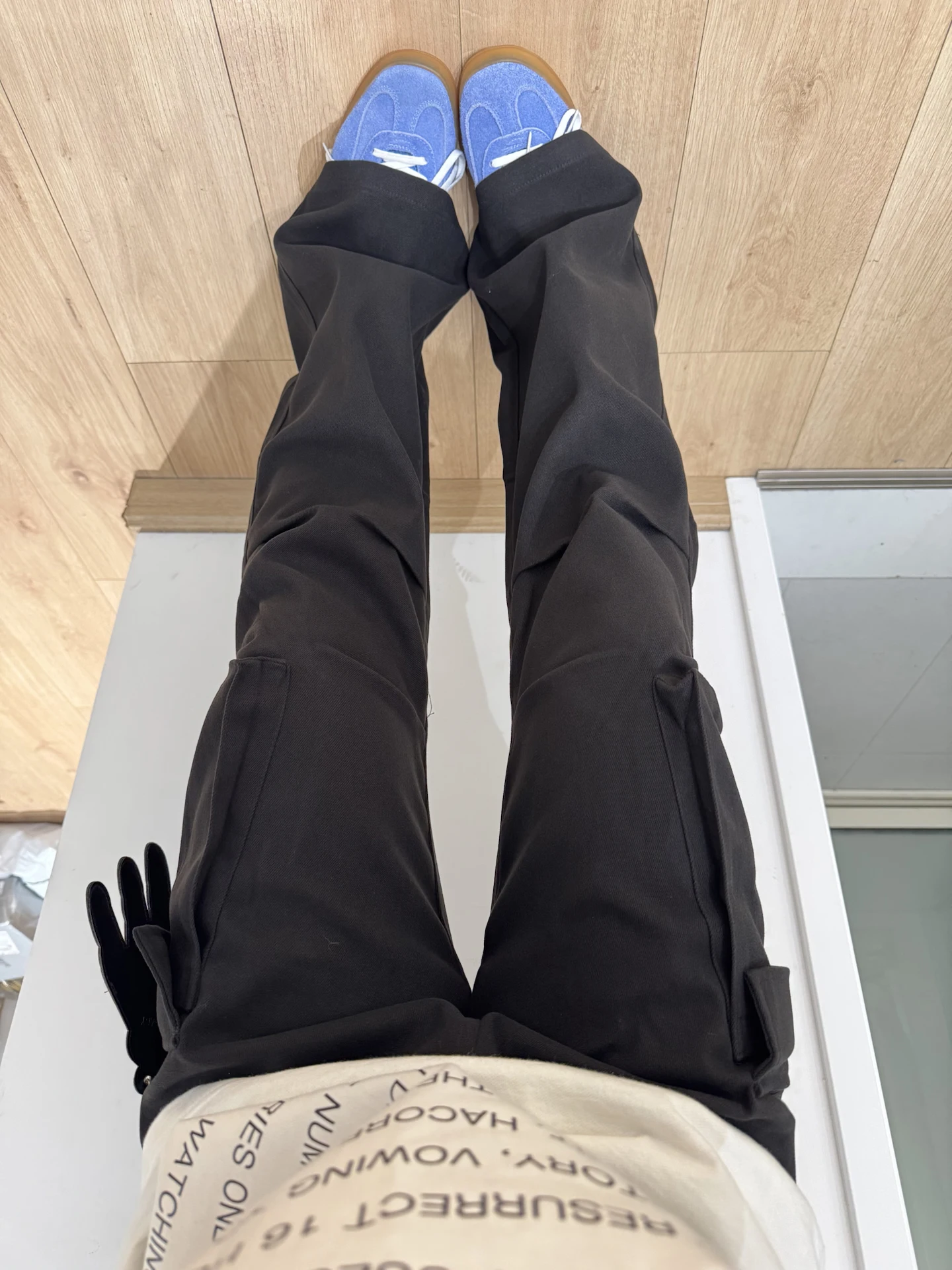 

Men's Utili Pants Autumn Fold Design Logging High Street Micro Flared Straight Leg Paratrooper Workwear Trousers Casual Pants