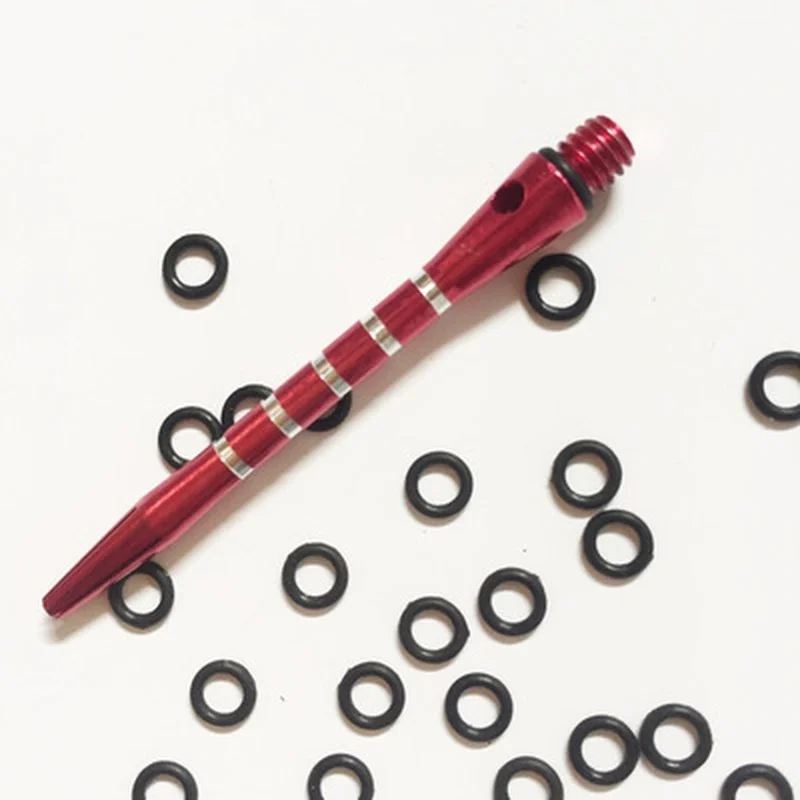 50/100 PCS Aluminum Dart Rod with Anti-skid Special Rubber Gasket Aluminum Rod Buqing Rubber O-ring