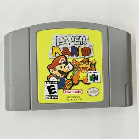 Hot Selling Paper Mario N64 US Version 64-bit Console Video Game Cassettes Super Smash Bros N64 Game Children Top Birthday Gift