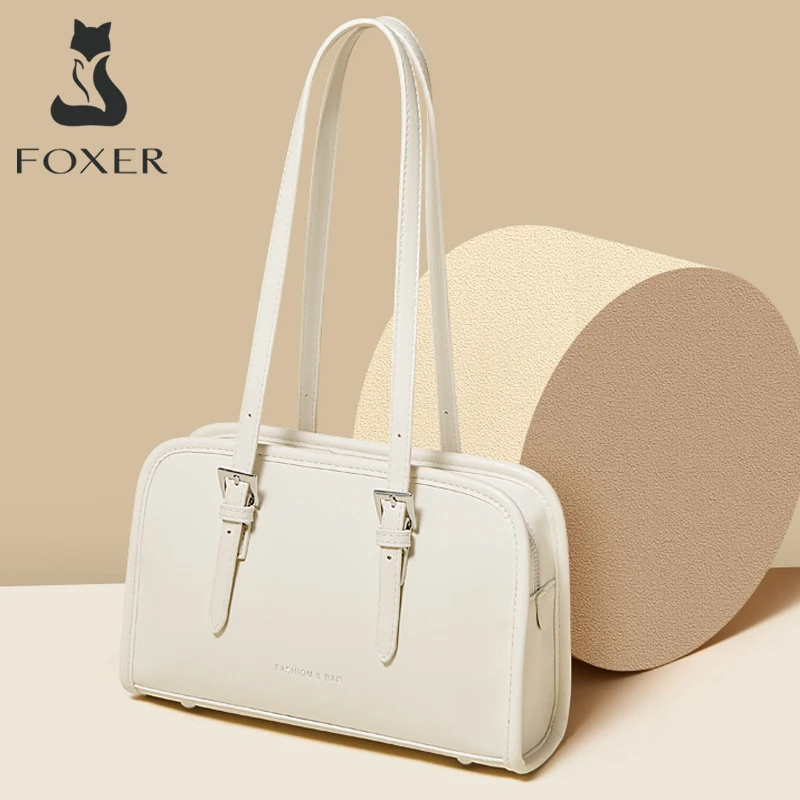 

FOXER Soft PU Shoulder Bag for Women 2025 Trendy Fashion Solid Handbag Luxury Design Ladies Underarm Bag Purse