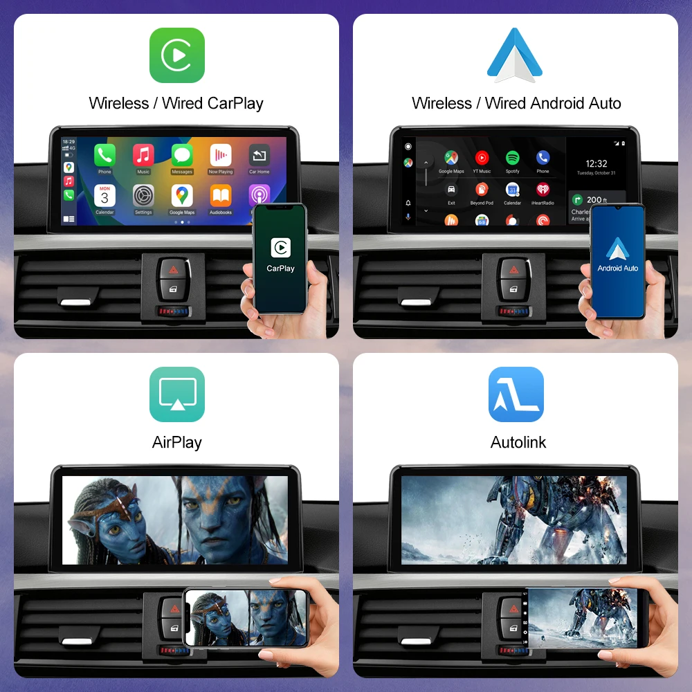 1920*720 Multimedia Touch Screen For BMW 1/2/3/4 Series F20/F21/F22/F30/F31/F33/F34/F36 Android Auto NBT System Wireless Carplay - Image 4