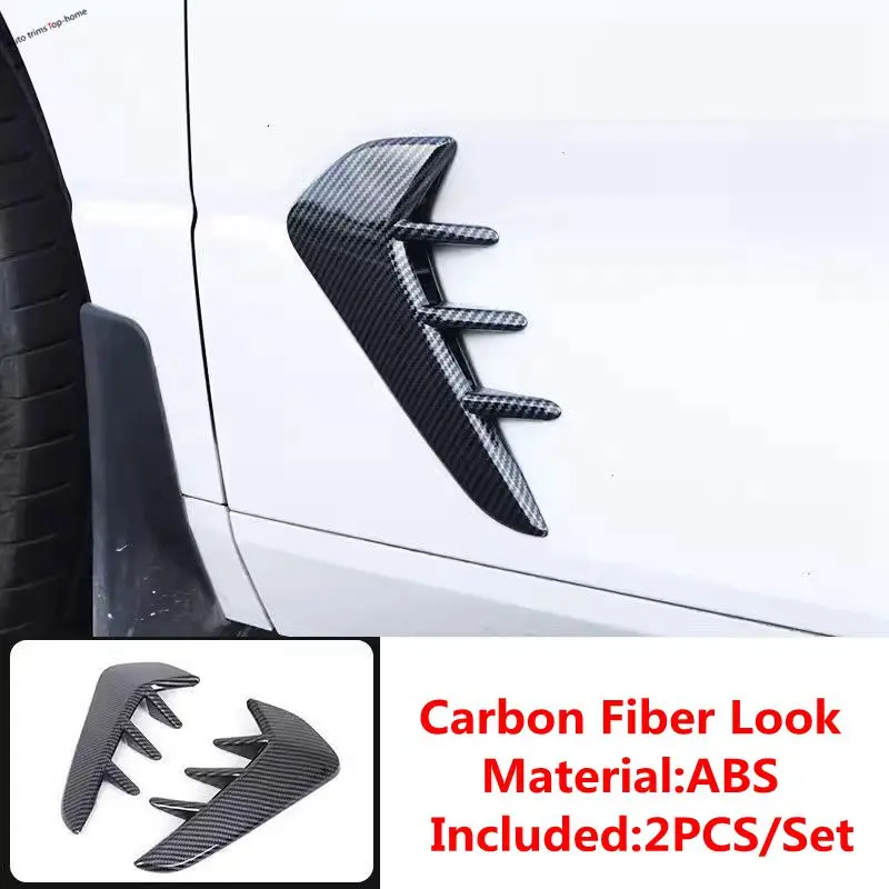 ABS Carbon Fiber Look Body Leaf Panel Molding Decoration Frame Cover Trim Fit For Changan UNI-K UNIK 2021 - 2024 Car Accessories