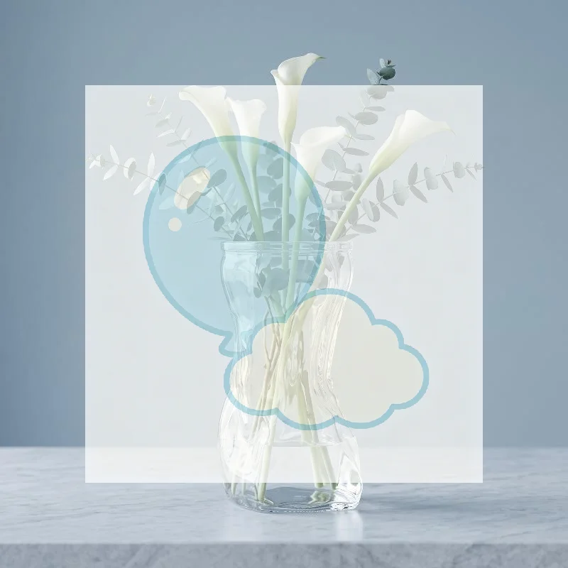 Irregular Curved Glass Flower Vase Clear High-Clarity Planter For Fresh Bouquets, Dried Flowers & Wedding Table Centerpieces