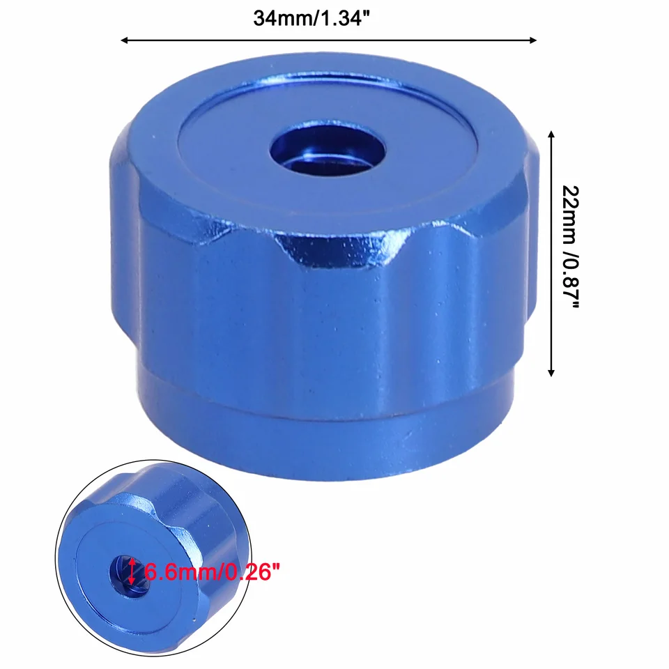 Round-Wheel Handle Faucet Handles Manifold Gauges Knob Aluminum-Alloy Red/Blue | UK