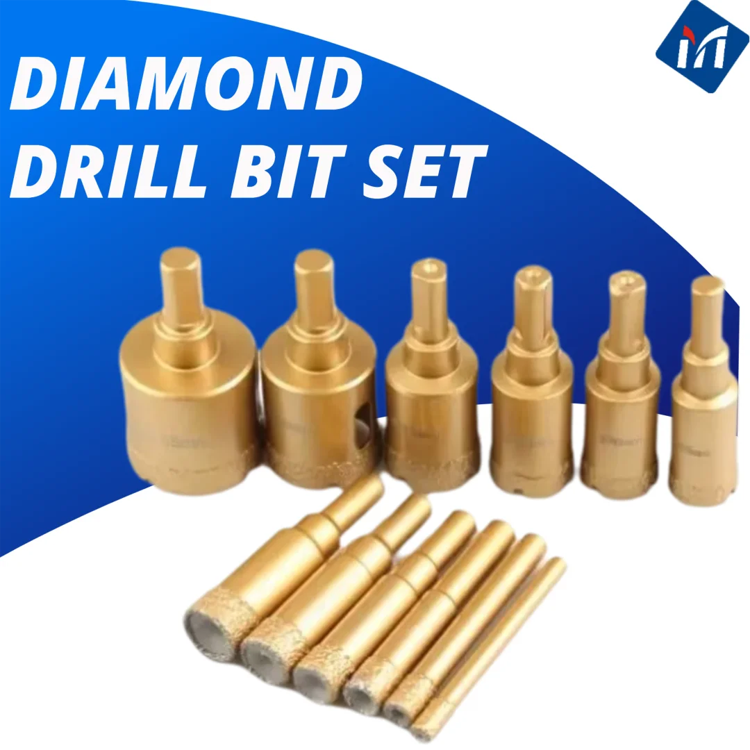 12pcs Diamond Brazing Drill Bit Set 6-35mm Angle Grinder Hole Opener for Glass Marble Granite Ceramic Stone Reaming Saw Kit