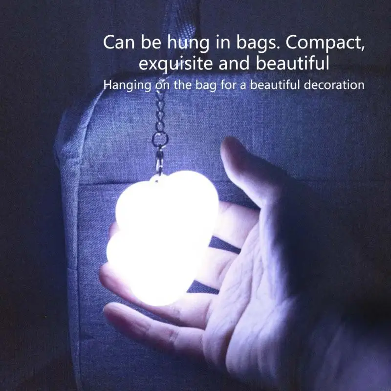 2025 جديد 5 قطع أضواء ليلية آمنة قابلة للشحن اللمس المنشط البلاستيك الملمس لسلسلة المفاتيح تصميم المحمولة التلقائي قبالة