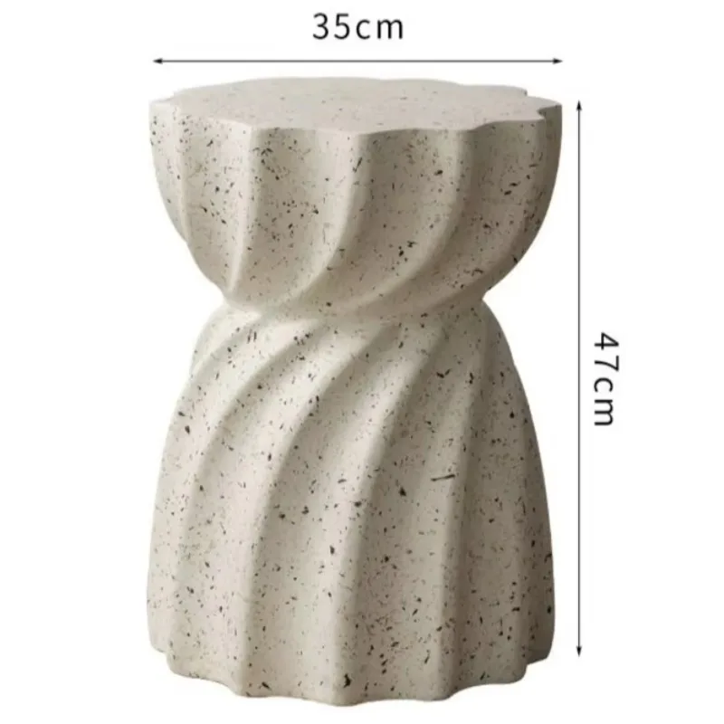 Coffee Table Nordic Design Living Room Sofa Side Table Magnesium Oxide Modern Round Small Accent Concrete Finish Table