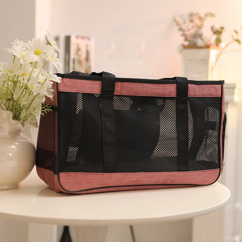 Portable Foldable Pet Carrier Backpack Breathable Mesh for Puppy Small Cat Rabbit Outdoor Travel Carry Bag