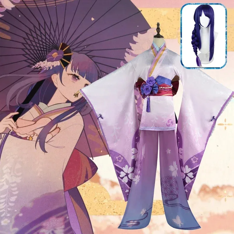 

OP01 Baal Косплей Костюм Raiden Makoto Genshin Impact Карнавальная форма для взрослых Аниме Костюмы для Хэллоуина Маскарад Wom6Gd@!