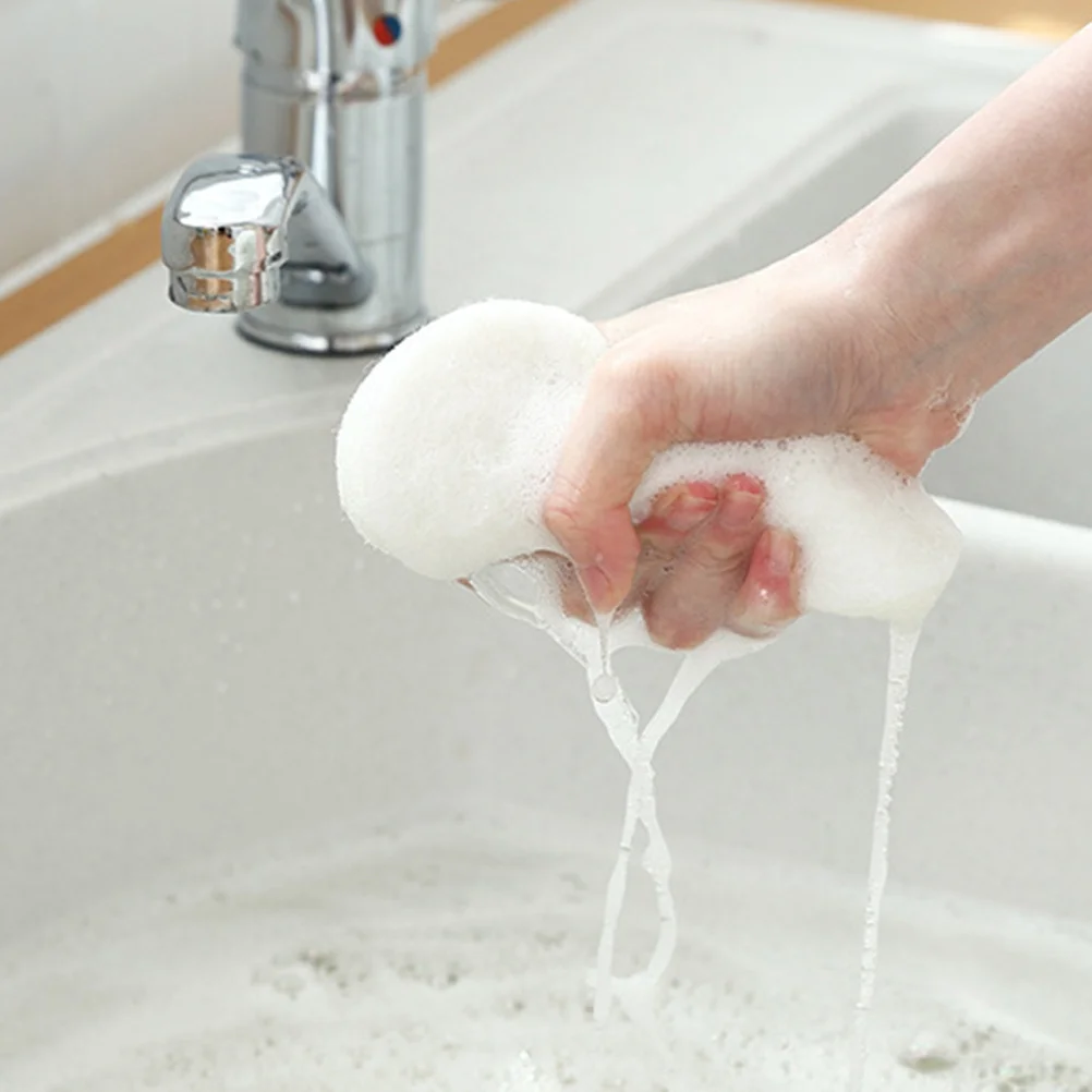 

2pcs Bath Cleaning Brush High Density Durable Scrub Sponge For Kitchen Bathroom Home Soft Handle Washing Cleaner Descaling Stain