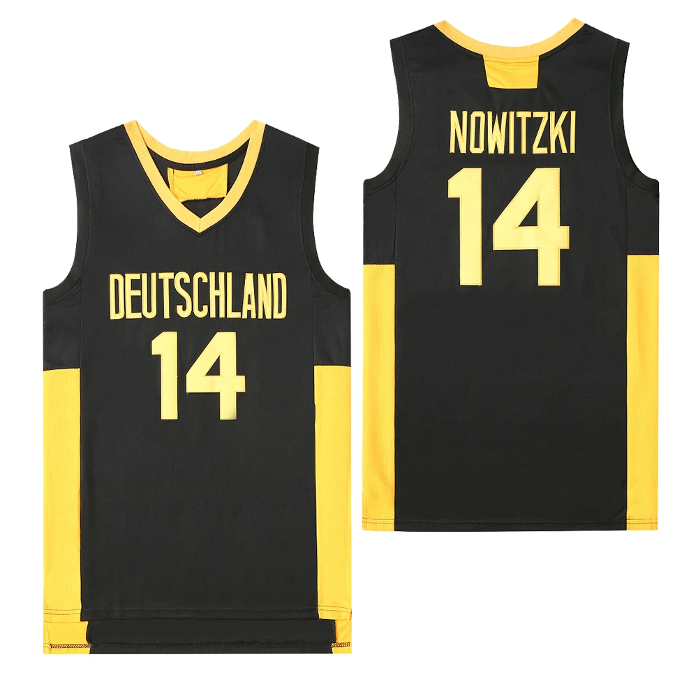 Bg Basketball Jerseys Deutschland 14 Nowitzki Jersey Cheap High-quality Outdoor Sports Sewing Embroidery Black 2023 New