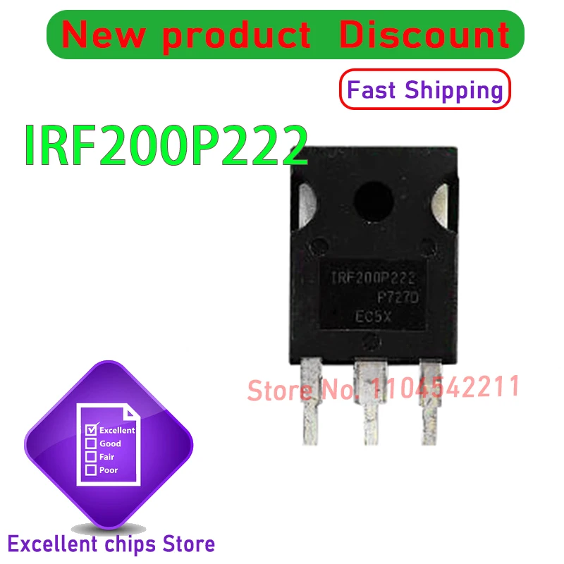 

10pcs/lot 100% New Imported Original IRF200P222 TO-247 Transistor MOSFET N-CH 200V 182A TO247AC
