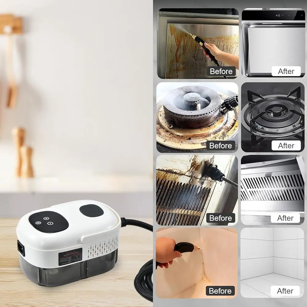 Портативный пароочиститель 2500 Вт, высокое давление, средство для удаления насекомых в кровати, очиститель мебели с аксессуарами для домашнего использования в автомобиле