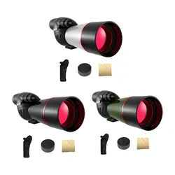 25-75x60 Spotting Scope Mountain Climbing Sightseeing 60mm Diameter Lens Birding Concert Monocular Phone Adapter Angled Scopes