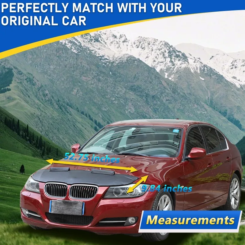 ل BMW 3 سلسلة E90 G20 2005-2025 بولي Leather الجلود غطاء محرك السيارة حجر منحرف هود حماية درع الرمال كتلة الملحقات #4