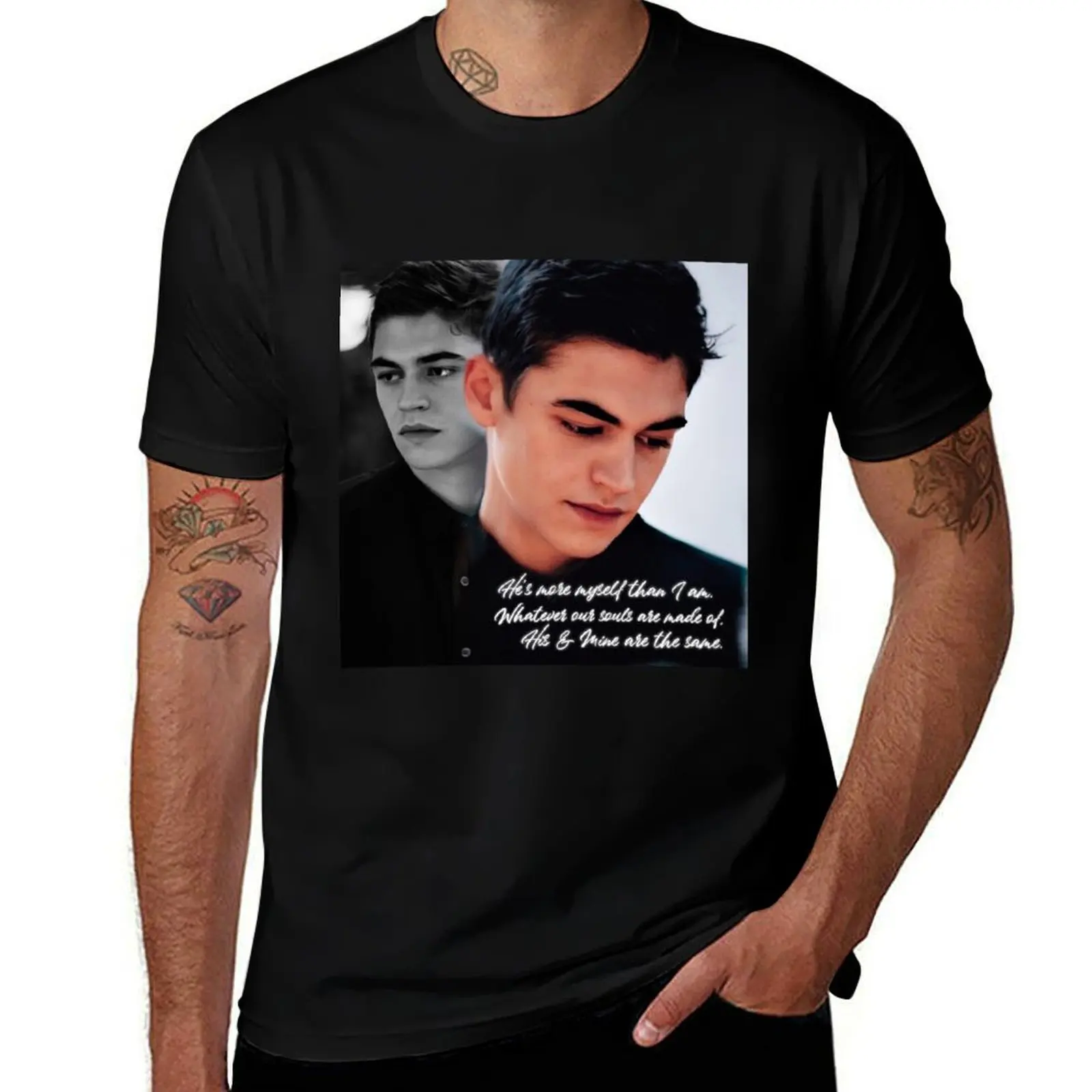 He’s more myself than I am. Whatever our souls are made of, his and mine are the same. T-Shirt Large Size Short Sleeve T-Shirt