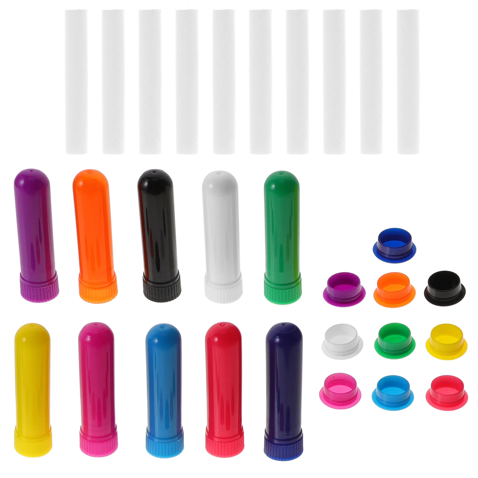 10 Pcs Nasal For Essential Oils Colorful Plastic Aromatherapy Bottle Spray