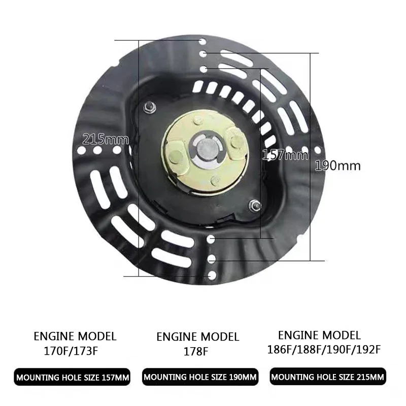 آلة الحراثة الصغيرة مكرنك يدويا بداية خالية من السحب 173F178F186F188 لوحة سحب عمودية محرك الديزل المبرد بالهواء