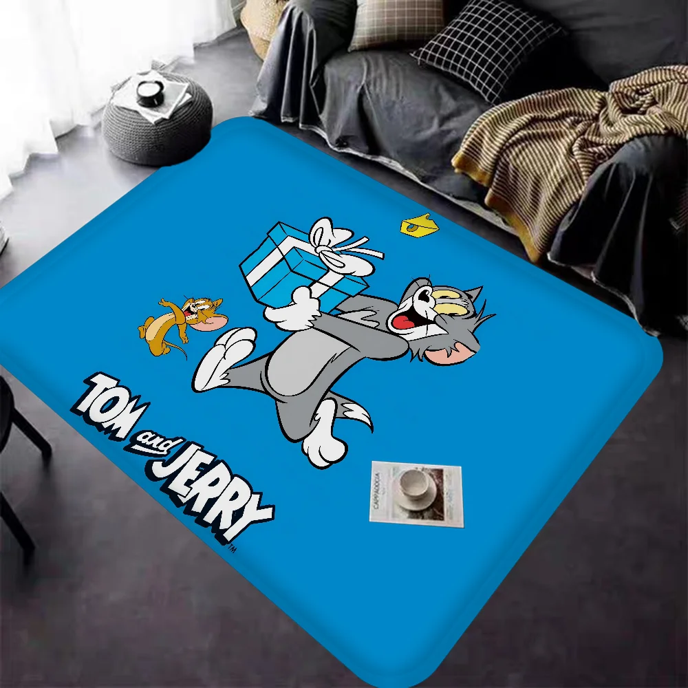 

T-Tom And J-Jerry Floor Mat INS Style Soft Bedroom Floor House Laundry Room Mat Anti-skid Household Carpets