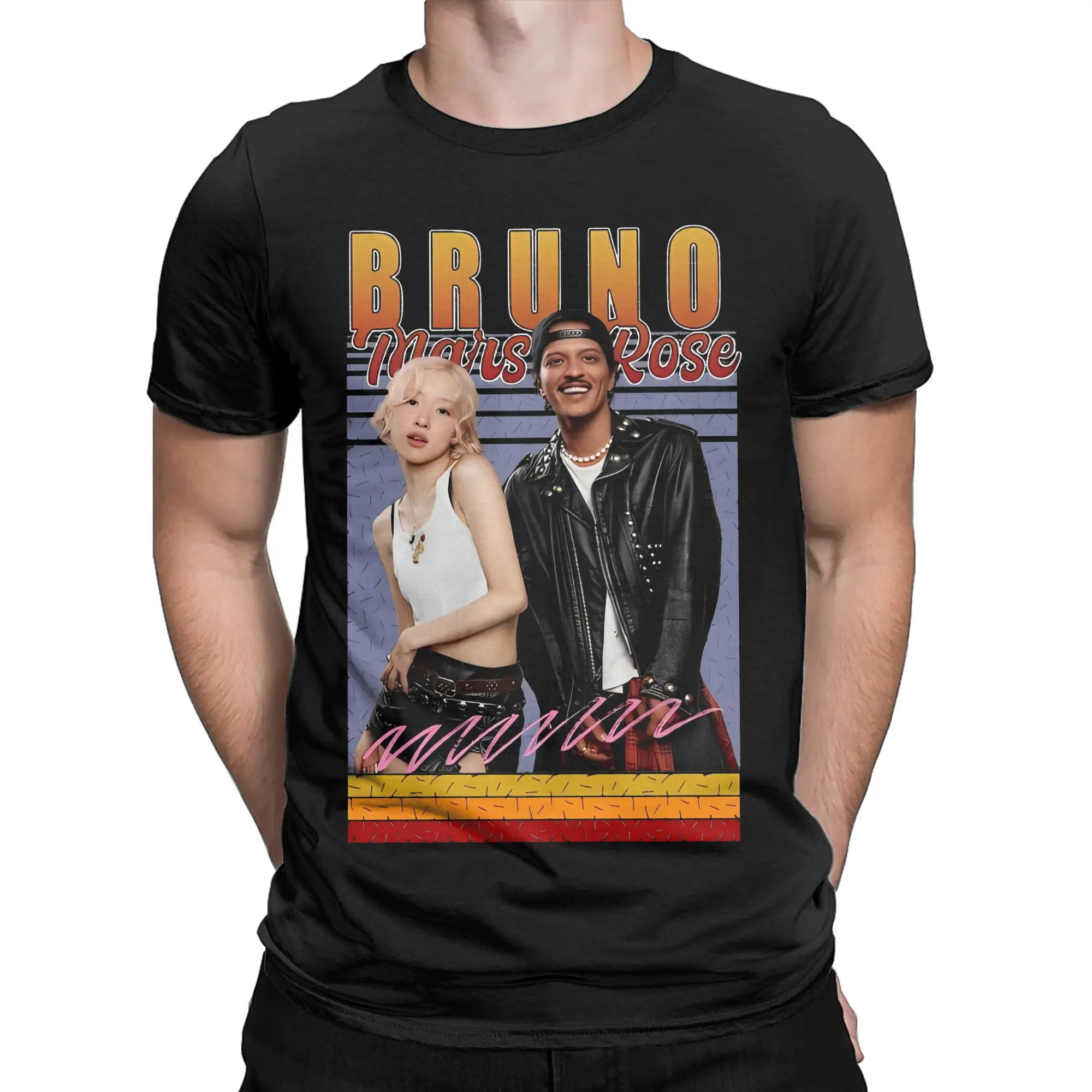 Retro Apt Rose bruno mars  Graphic Printing T Shirts Men Women  Cotton  Tee Shirt Clothes