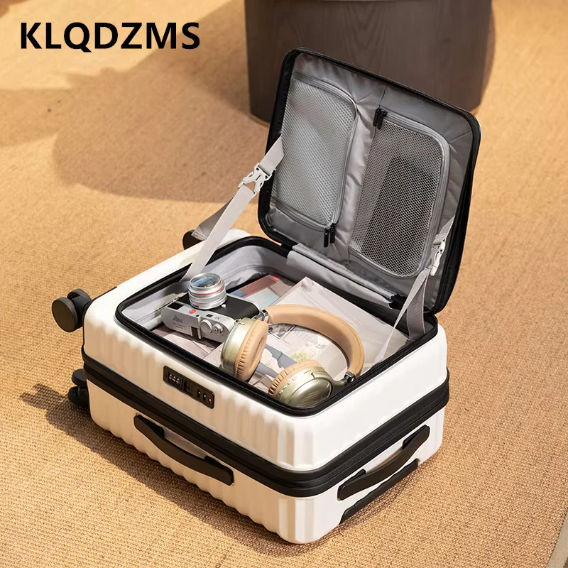 KLQDZMS-maleta de viaje de mano, caja de embarque de PC, 20 ", 24", 28 pulgadas, gran capacidad, Maleta de carro, equipaje multifuncional ABS + PC