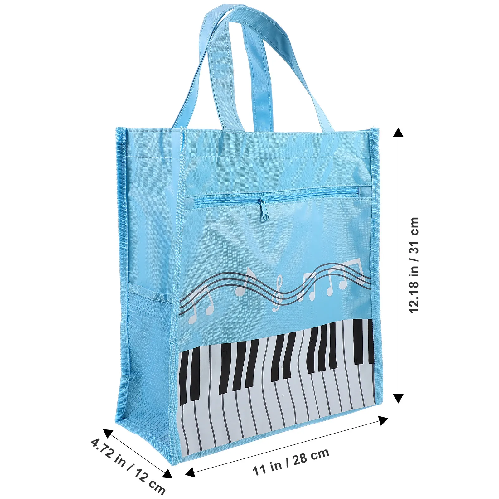 Music Score Holder Bag Stylish Zippered Instrument Accessory Storage Pouch Spacious Easy Clean for Piano Keyboard Music Sheets