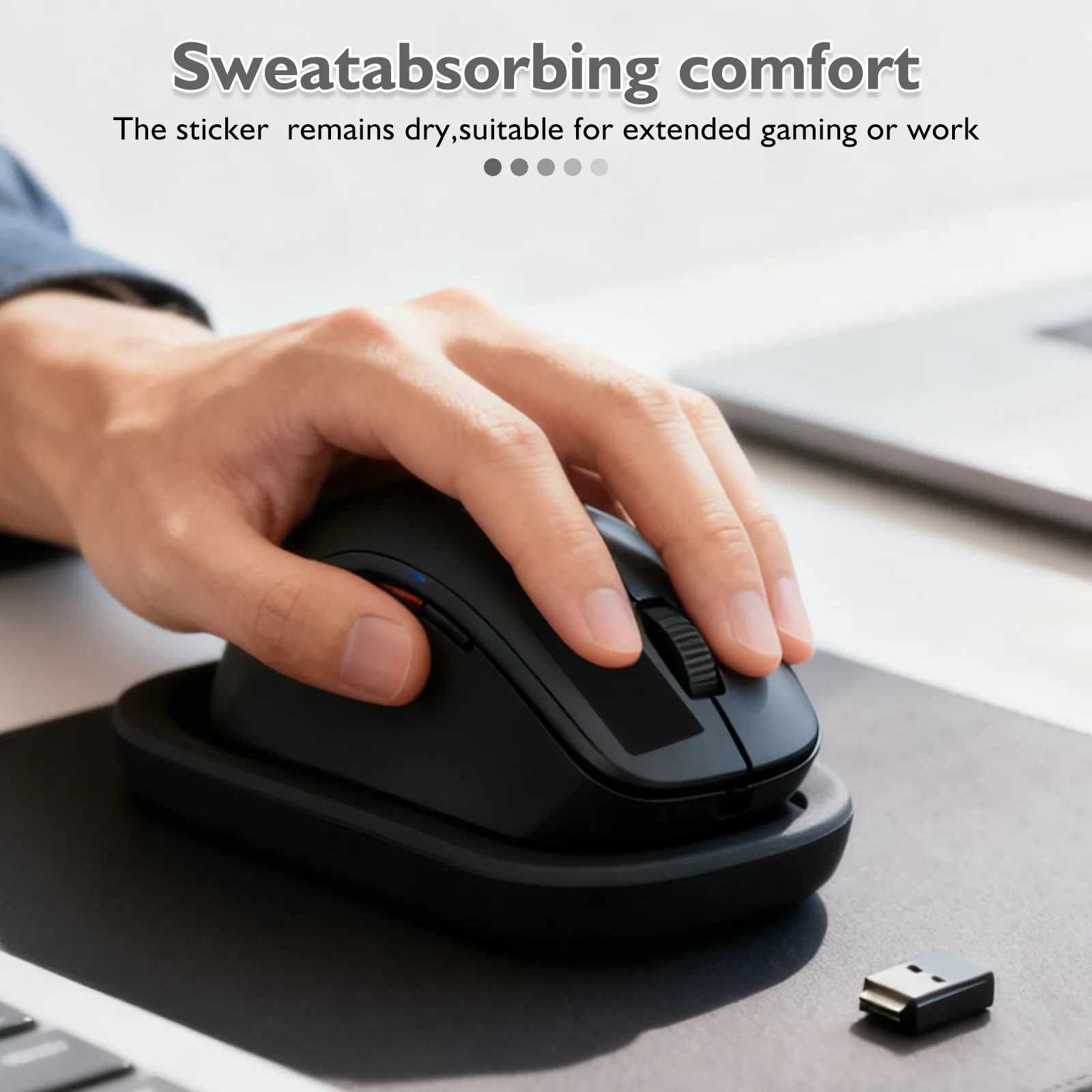 1Sheet Ultrathin Mouse Grip Tape Sticker Sweat Absorbing Anti Slip Gaming Mouse Skin for Wireless Wired Laptop Desktop Computer