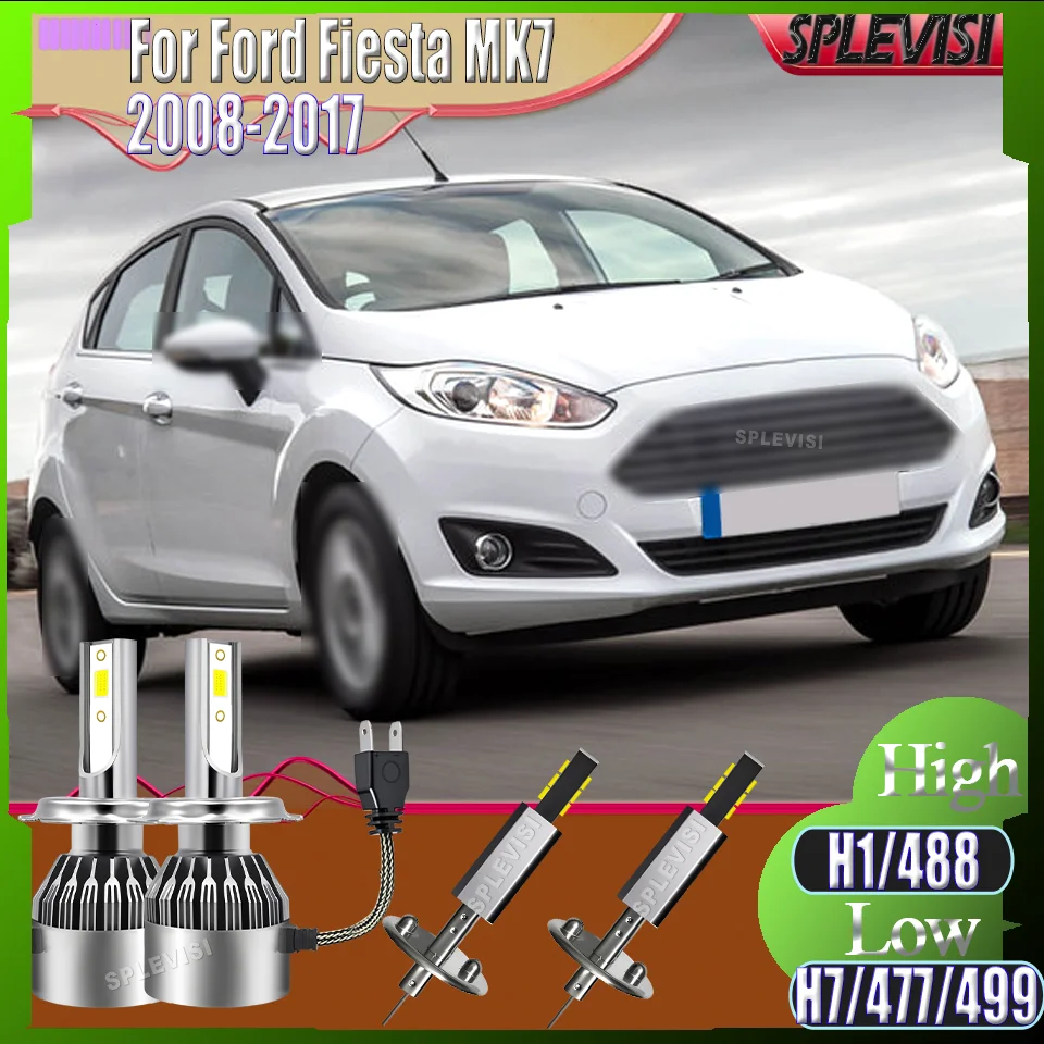 High Efficiency Output H1 H7 High Low Beam LED Headlamp For Ford Fiesta MK7 2008 2009 2010 2011 2012 2013 2014 2015 2016 2017