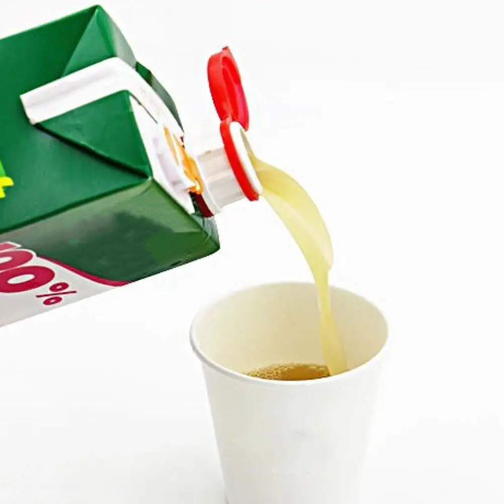 8Pcs Box Drinks Diverter Milk Spout Pourer Extension Mouth Liquid Beverage Dispenser Kitchen Gadget Drink Pourer Cover