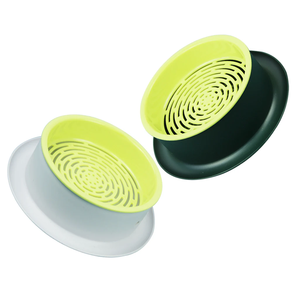 

2pcs Cat Grass Planter Hydroponic Box Gray Bottom Yellow Net Easy Planting Kit Indoor Outdoor Seed Germination