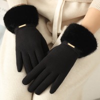 New Touchable Screen Winter Gloves Warm Retro Touch Screen Gloves Full Finger Windproof Cold Proof Gloves Cycling Driving