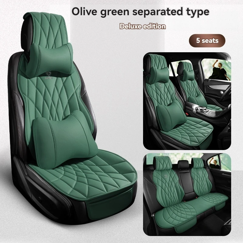 5 Seats Semi-enclosed Full Leather Car Seat Cover For Great Wall M4 Haval H6 Coupe H5H3H2M2 New Dazzling  Accessories Protector