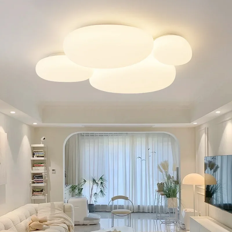 

Living Room Cream Style Ceiling Lights Modern Minimalist Creative Cobblestone Hall Lamp Bedroom Lamp Eye Protection Lamp